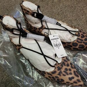EXPRESS womens leopard print flats SIZE 6
